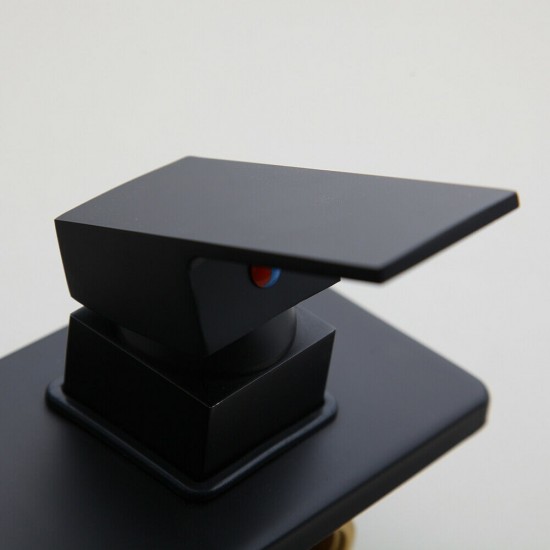 Zwarte bedieningshendel voor uw badkamer kraan