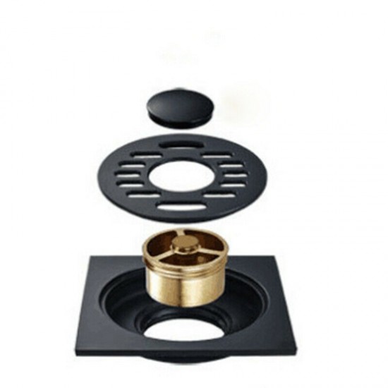 Zwarte douche put omderdelen